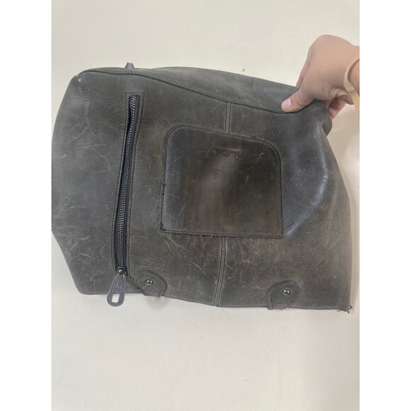 Montana West Genuine Leather Concealed Carry Wide Tote Green - Picture 5 of 6